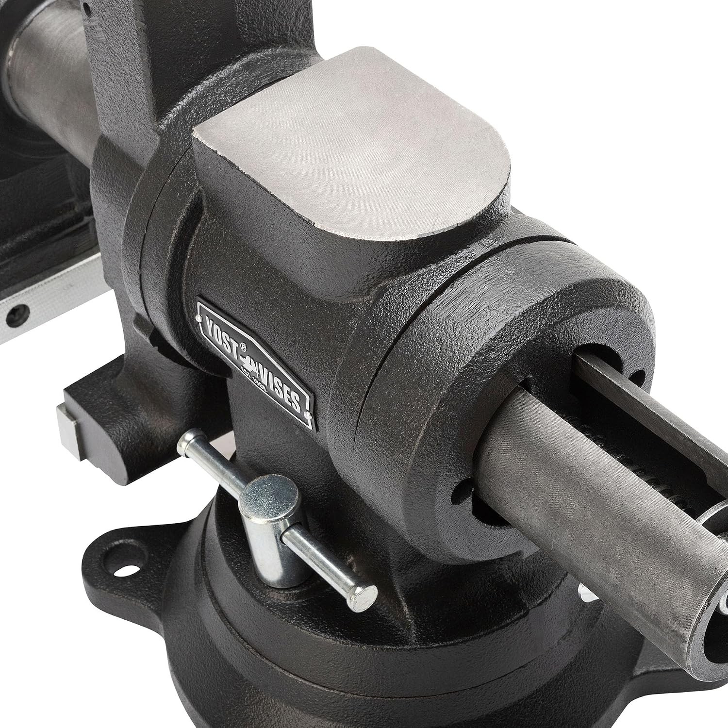 Yost Vises 760-DI Multi-Jaw Rotating Vise 6 Inch Jaw Width | 2 in 1 Multipurpose Bench and Pipe Vise | Secure Grip with Swivel Base | Made with a Combination of Ductile Iron & Hardened Steel