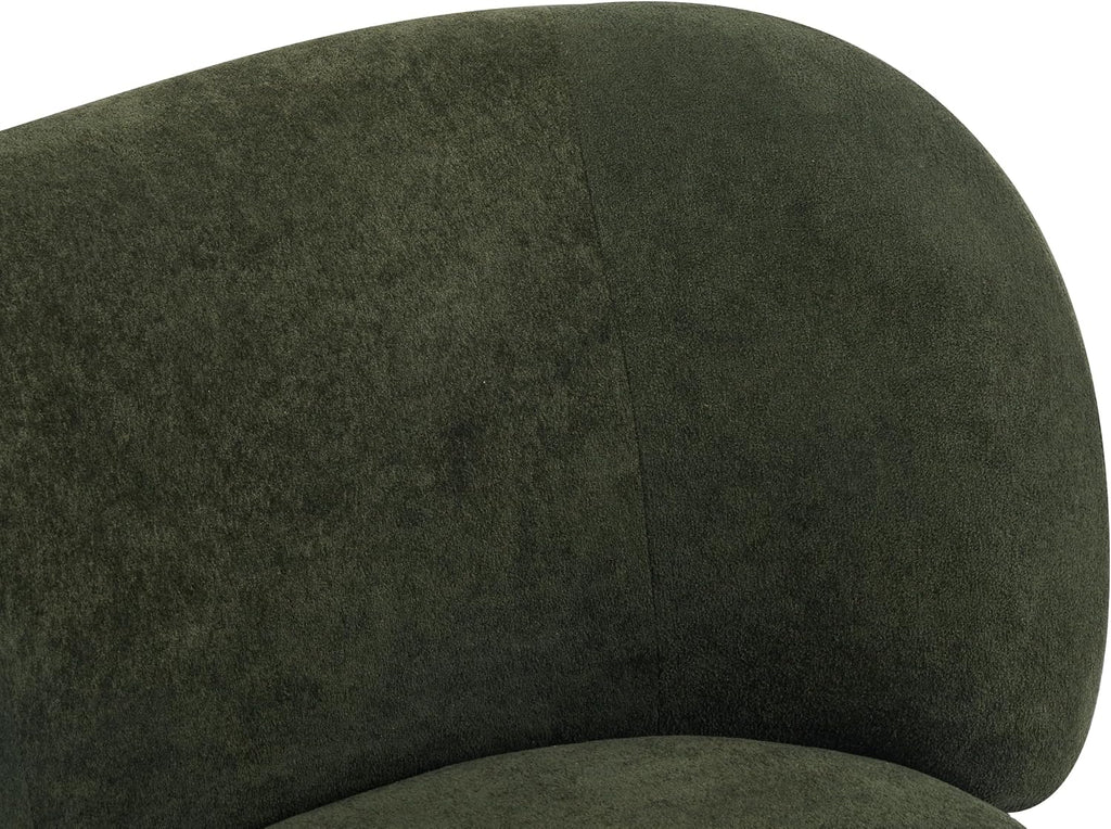 Christopher Knight Home Lily Wingback Accent Chair, Fabric Upholstered Club Chair, Solid Wood Single Lounge Sofa, Comfy Reading Chair for Living Room, Olive Green