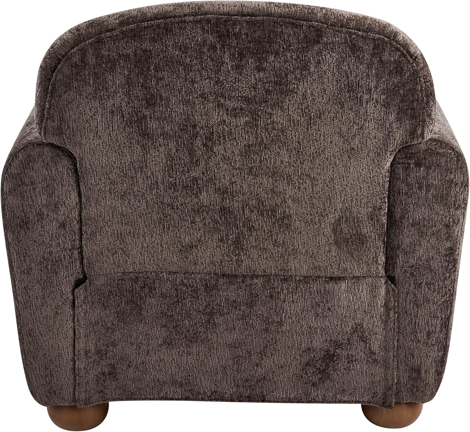 Christopher Knight Home Peysz Modern Accent Chair, Chenille Upholstered Armchair with Rounded Wooden Legs, Comfortable Single Sofa, Soft Cushion Seating, Lounge Chair Indoor, Dark Brown