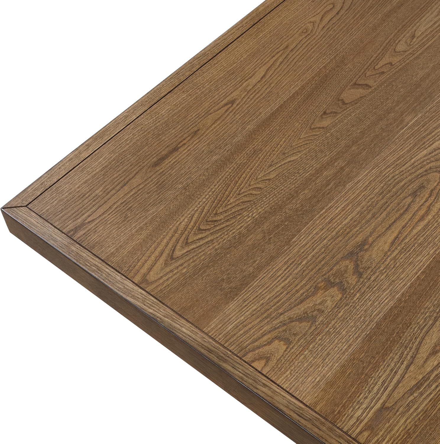 Furniture of America Beloten Rustic Farmhouse Solid Wood 78-inch Rectangular Four Legs Dining Table with Hourglass Design Base for Home Kitchen, Dinettes, Rustic Oak