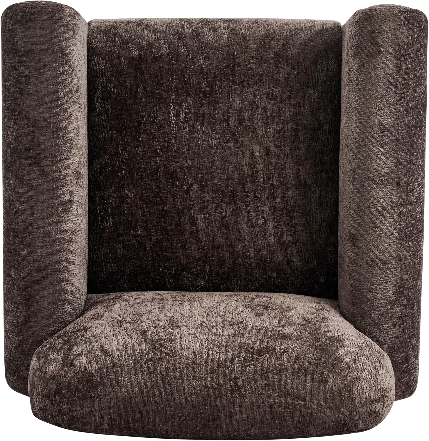 Christopher Knight Home Peysz Modern Accent Chair, Chenille Upholstered Armchair with Rounded Wooden Legs, Comfortable Single Sofa, Soft Cushion Seating, Lounge Chair Indoor, Dark Brown