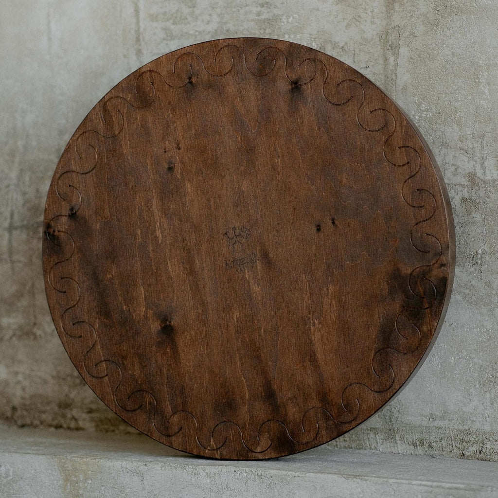 Water-Fall Disc — Wooden Ocean Drum, Swirl, 16' (40 cm) | Long Water Ambience for Sound Bath, Meditation & Yoga | No Bag