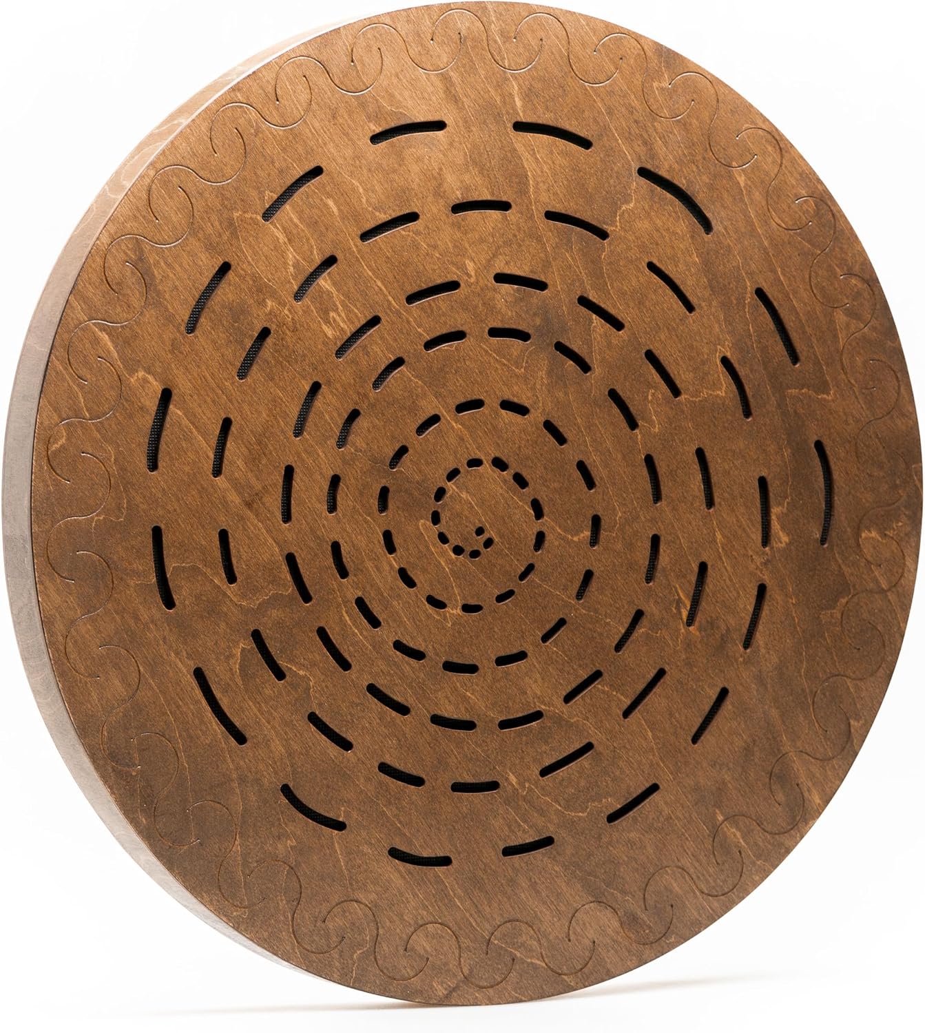 Water-Fall Disc — Wooden Ocean Drum, Swirl, 19.5' (50 cm) | Deep Ocean Waves & Waterfall Sound for Sound Bath, Meditation & Sleep | No Bag