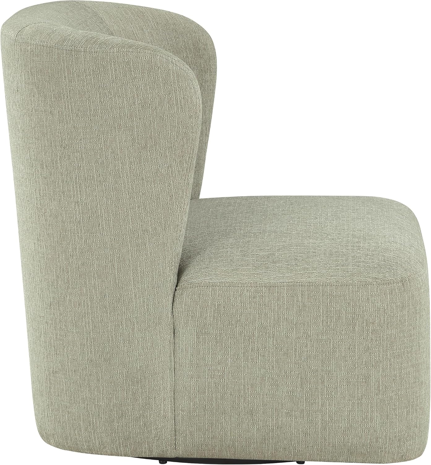 OSP Home Furnishings Lucia Modern Barrel Swivel Accent Chair, Fog Fabric