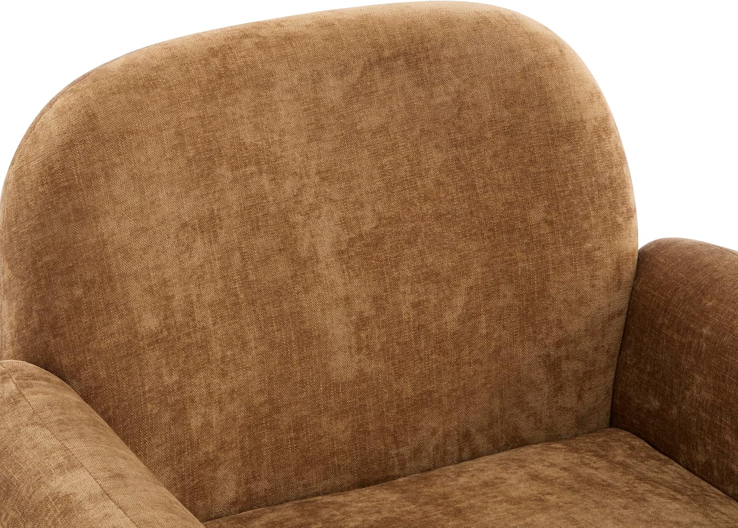 Christopher Knight Home Audrey Modern Upholstered Accent Chair, Low Profile Lounge Chair Inddor, Wooden Comfy Reading Chair, Soft Seating Single Lounge Sofa, Tan Brown