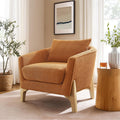 VANOMi Accent Chair 31' Oversized Reading Chair Comfy Upholstered Boucle Lounge Armchair, Modern Living Room Chair with Back Pillow,Single Sofa Chair for Bedroom, Office, Orange