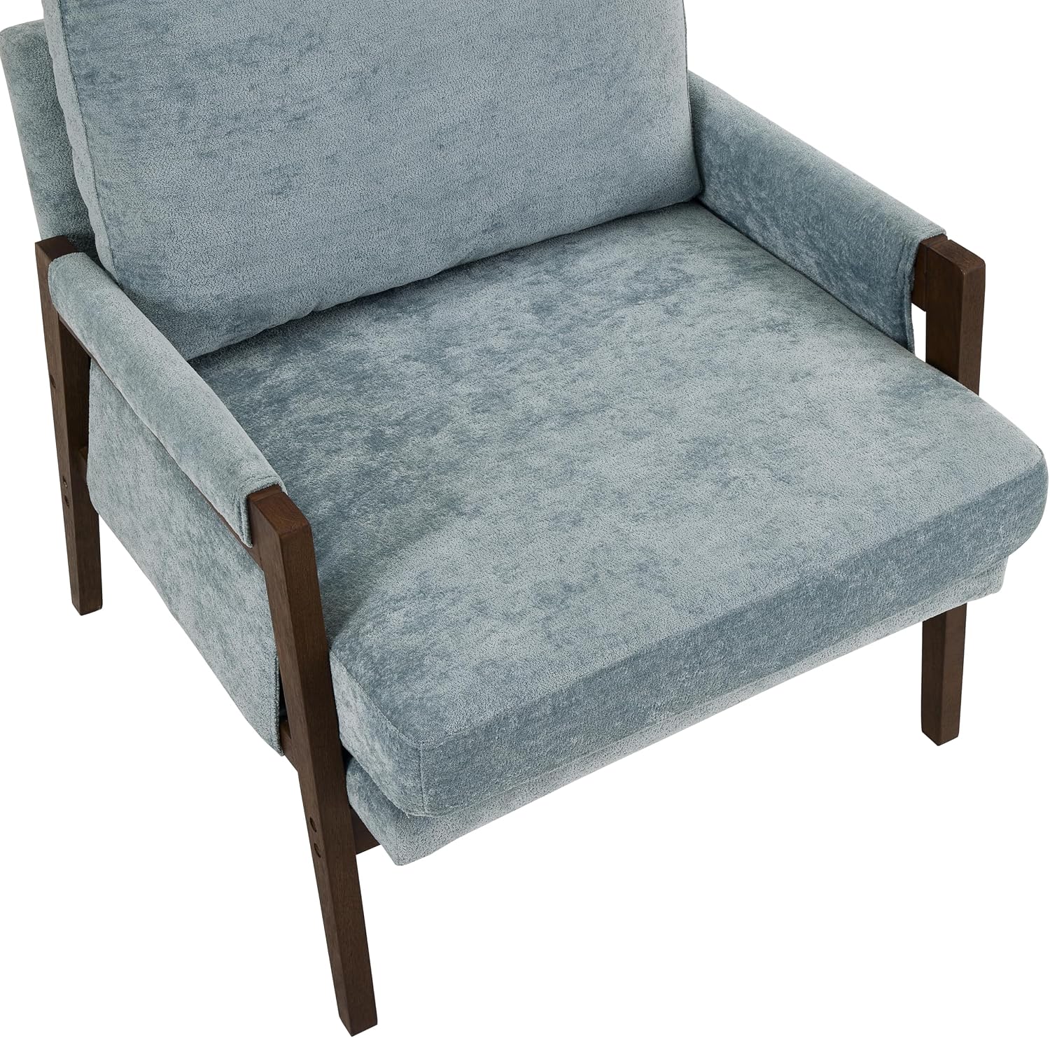 Roundhill Furniture Kelly Mid-Century Modern Accent Armchair, Blue
