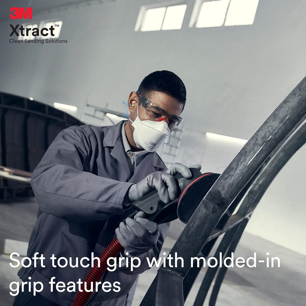3M Random Orbital Sander, Xtract Pneumatic 88946, 5 in, Self-Generated Vacuum, 3/16 in Orbit, Ergonomic and Lightweight ROS, 209W Motor, Dust Extraction