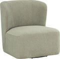 OSP Home Furnishings Lucia Modern Barrel Swivel Accent Chair, Fog Fabric