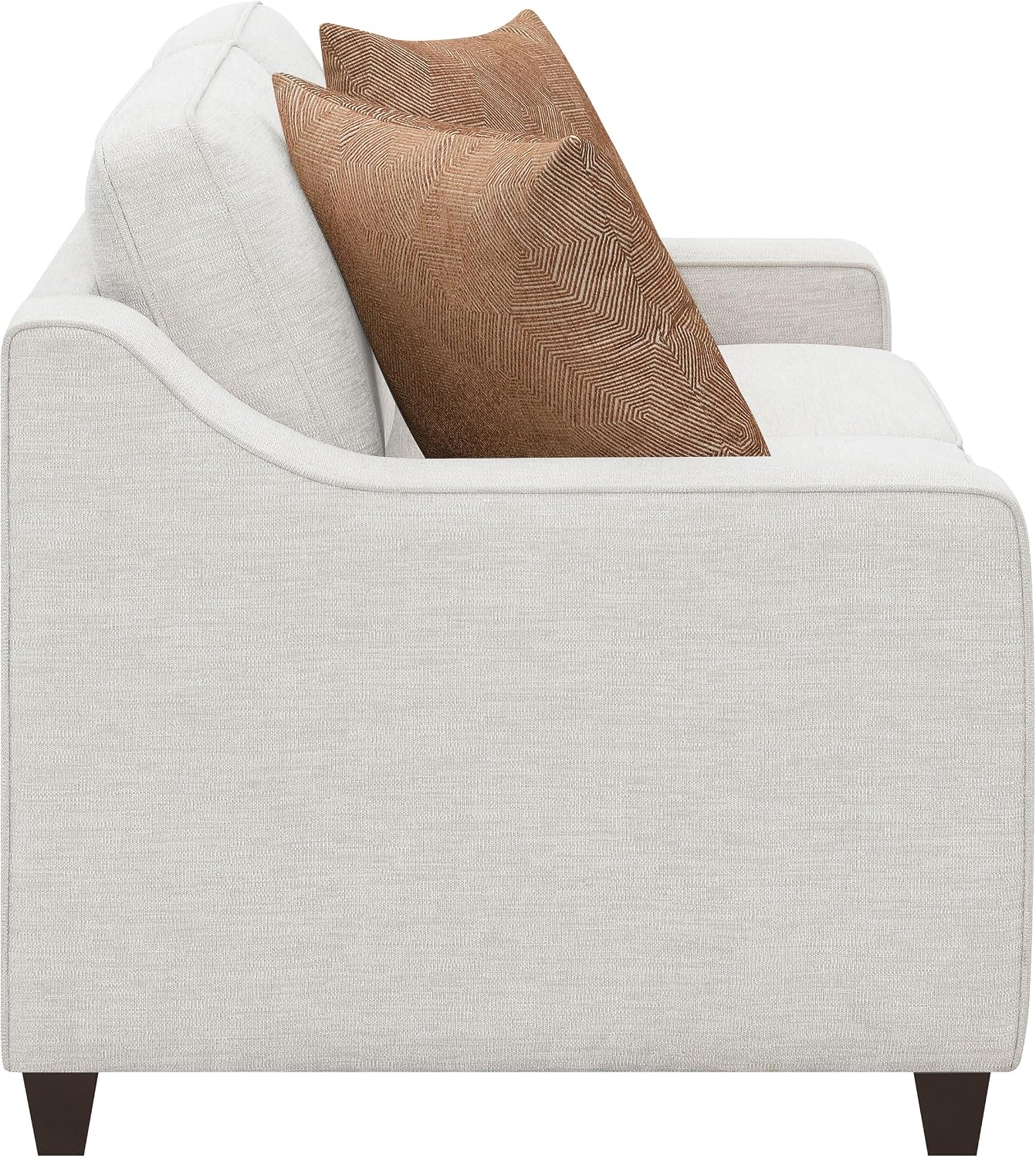 Coaster Home Furnishings - Christine - 2-Piece Woven Chenille Upholstered Sofa and Loveseat Set with Sloped Arms - Transitional - Living Room - Beige - 552061-S2