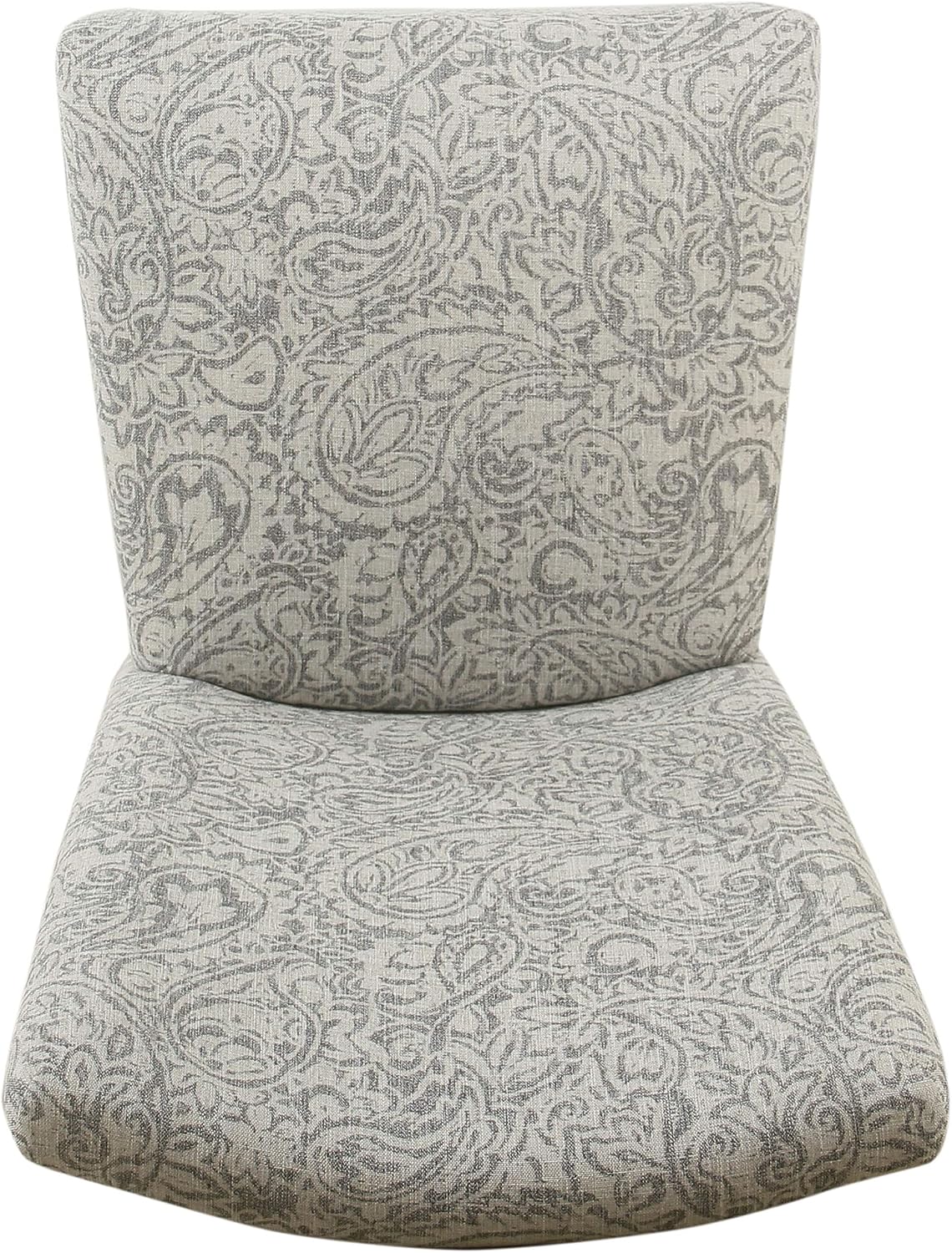 HomePop Parsons Classic Upholstered Accent Dining Chair, Set of 2, Gray and Cream