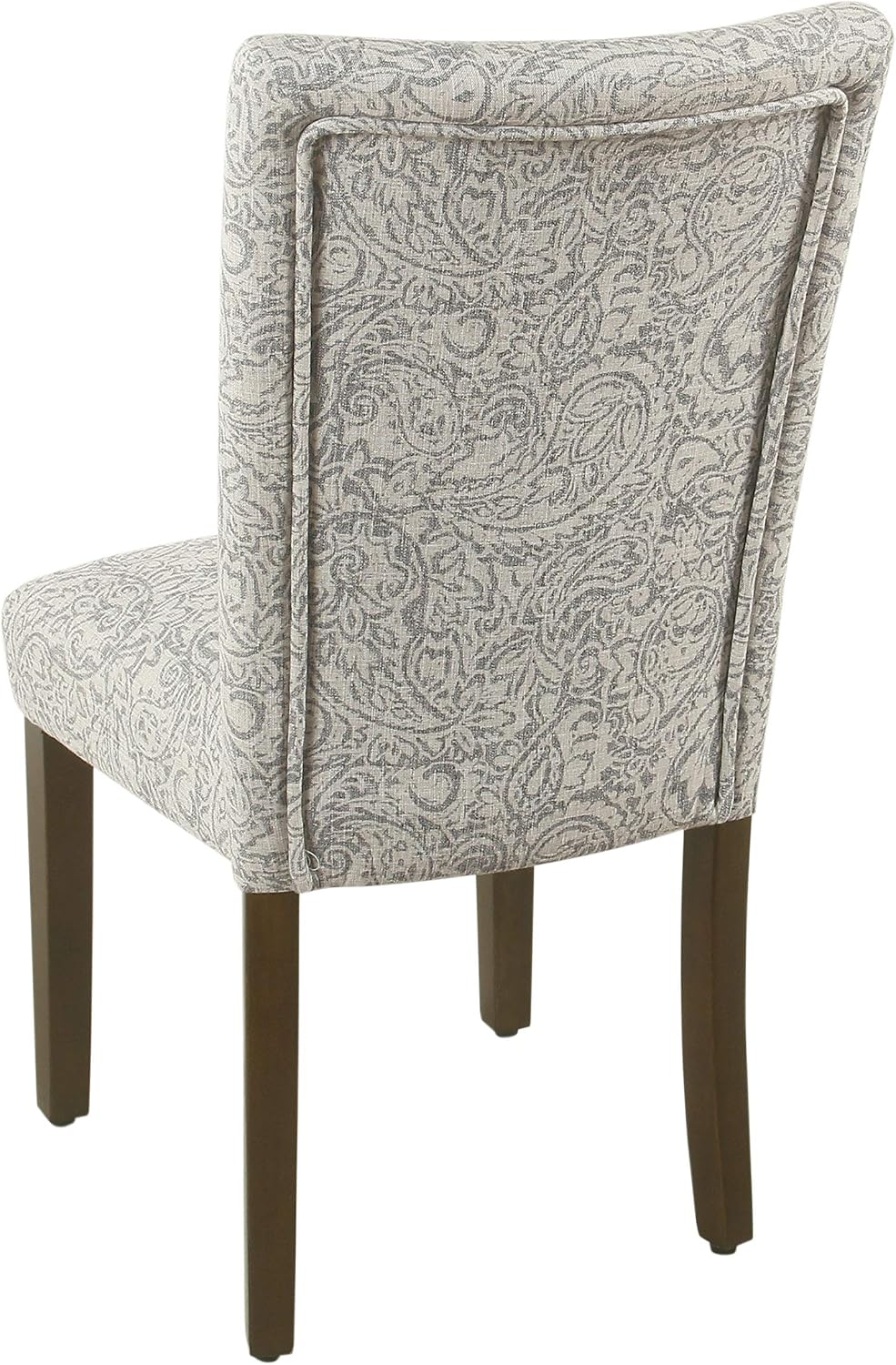 HomePop Parsons Classic Upholstered Accent Dining Chair, Set of 2, Gray and Cream