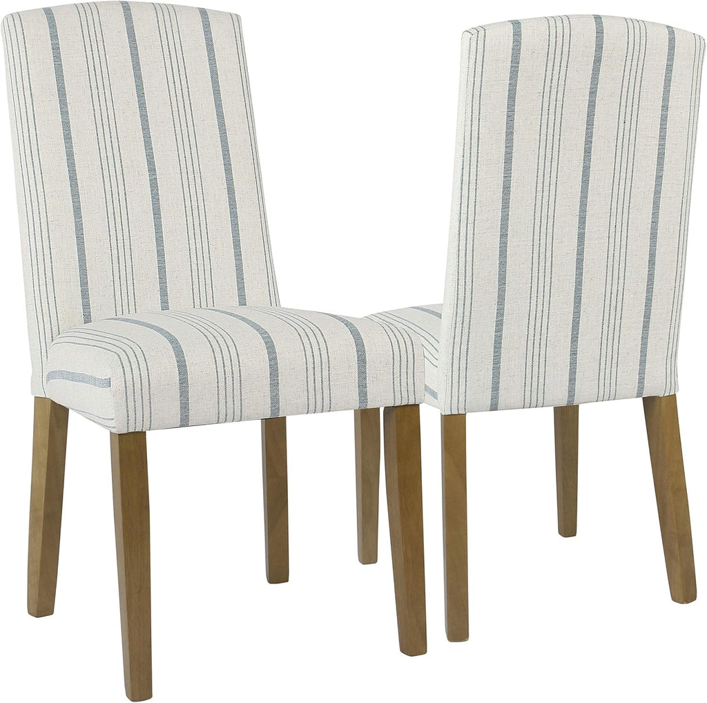 HomePop Classic Parsons Dining Chair - Blue Calypso Stripe (Set of 2)