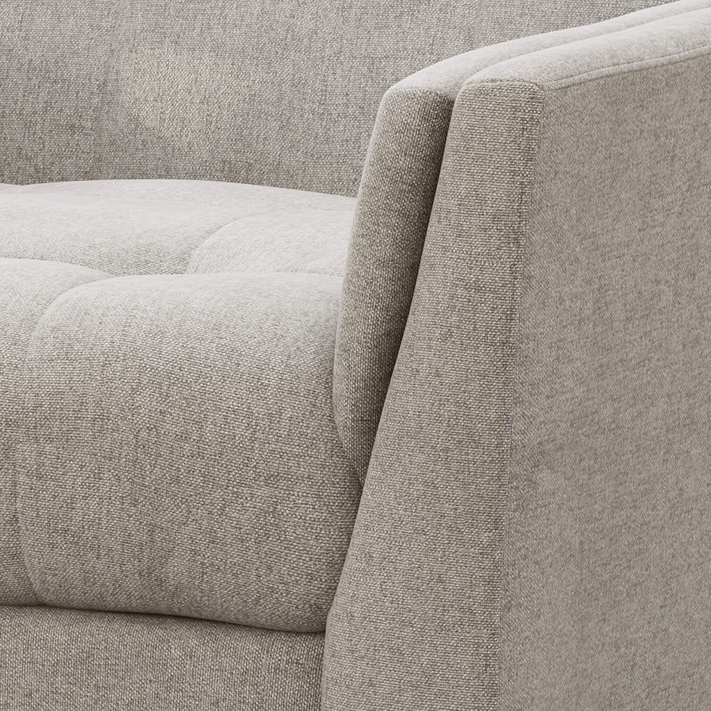 Christopher Knight Home Evelyn Mid Century Modern Fabric Arm Chair, Beige & Walnut (305538
