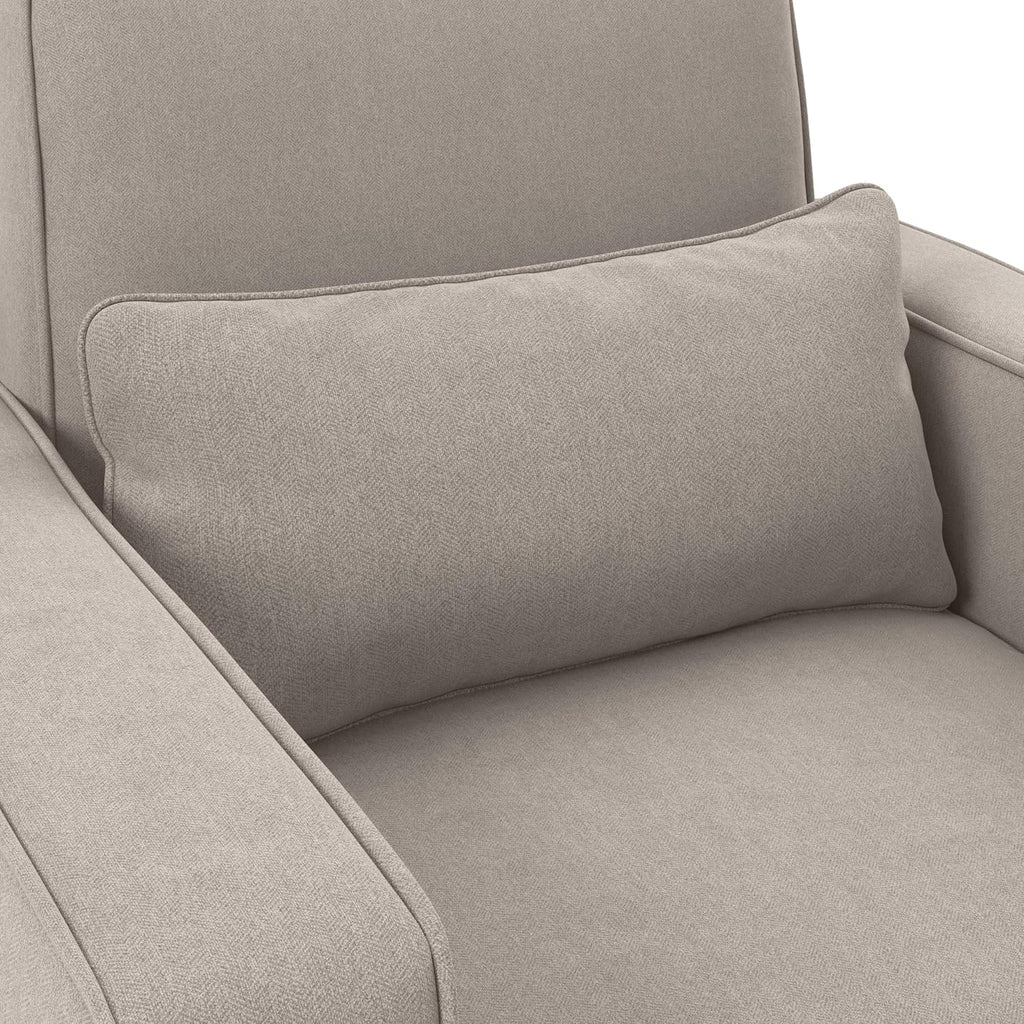 Bush Home Accent Chair with Arms, Modern Armchair with Pet-Friendly Fabric Upholstery, Living Room, Stockton Collection, Beige Herringbone