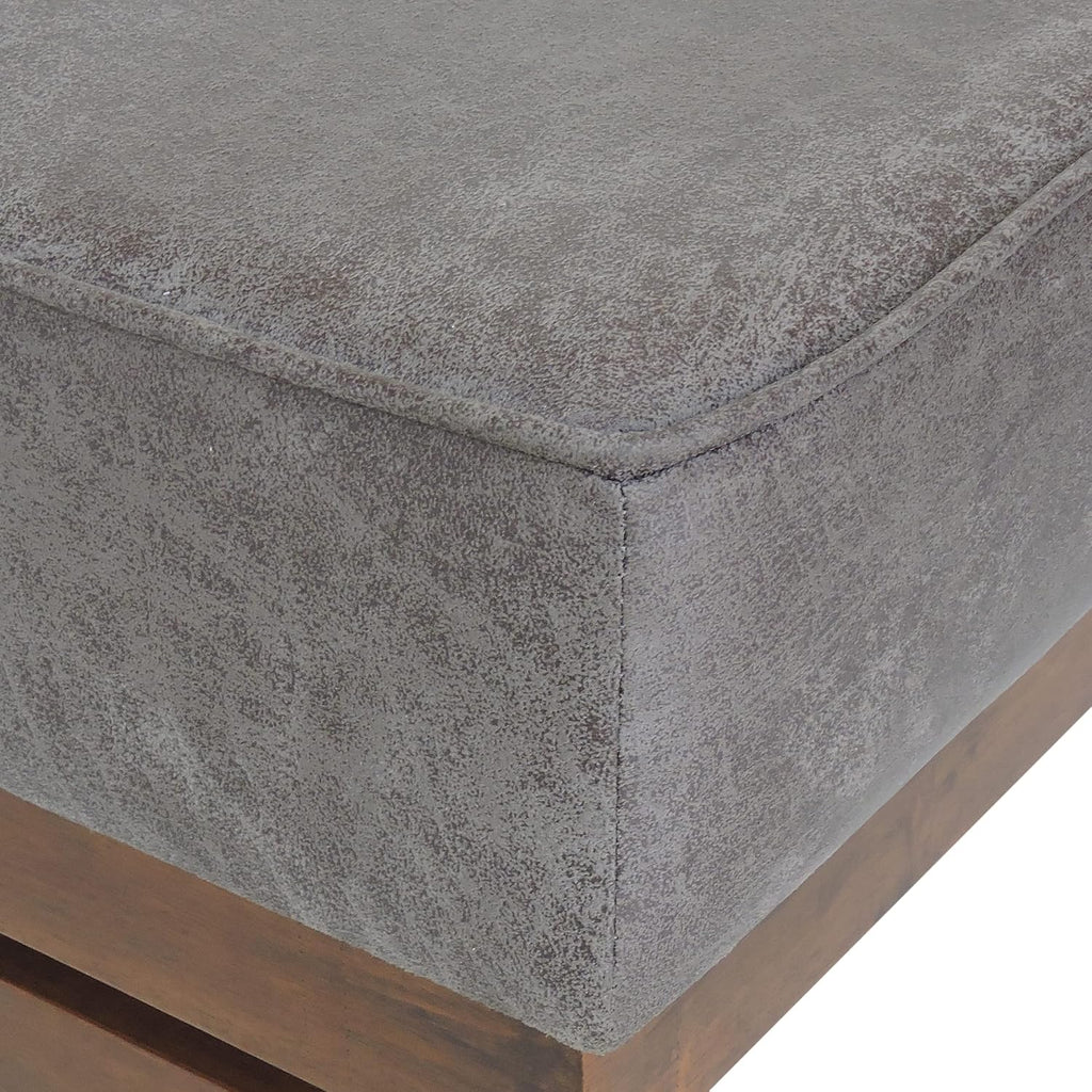 Christopher Knight Home Hillman Cocktail Ottoman, Slate + Walnut
