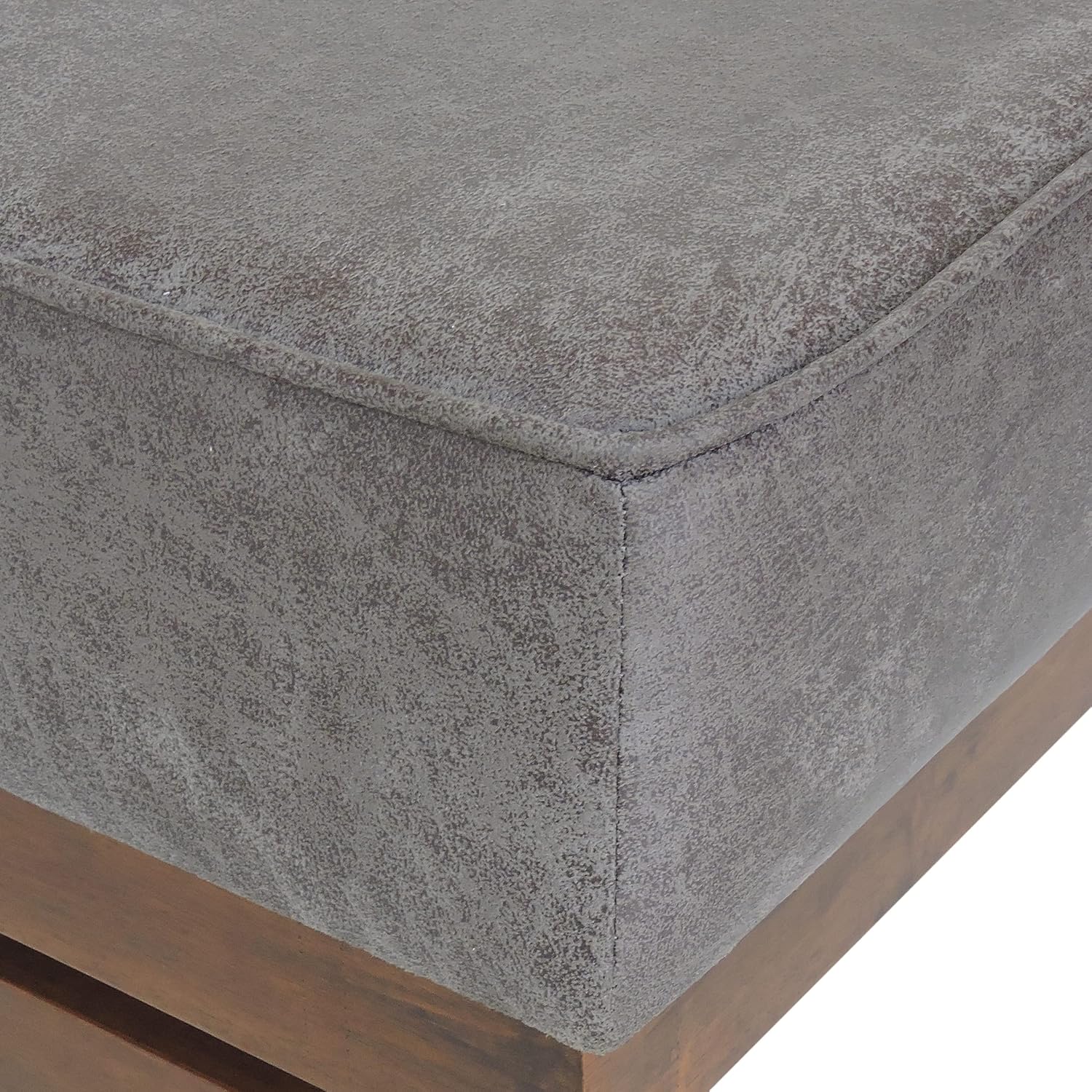 Christopher Knight Home Hillman Cocktail Ottoman, Slate + Walnut