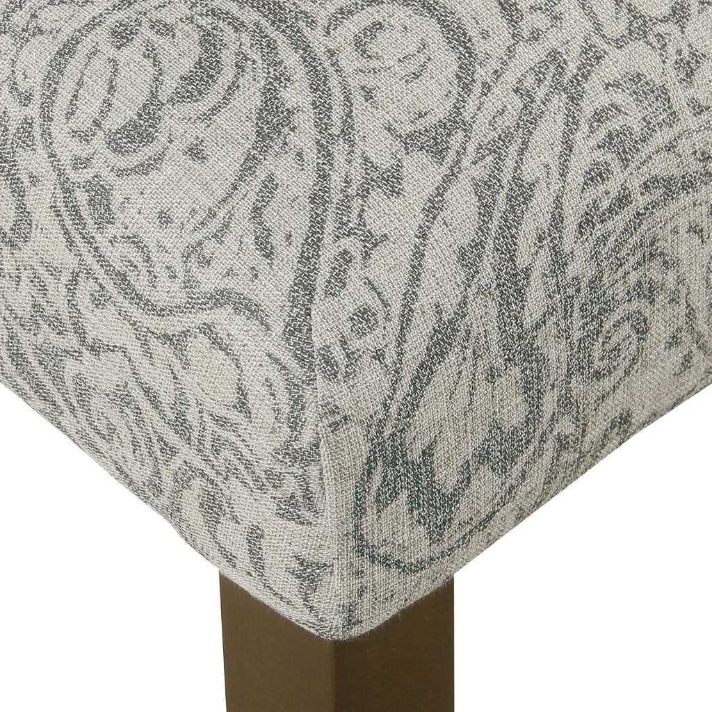 HomePop Parsons Classic Upholstered Accent Dining Chair, Set of 2, Gray and Cream