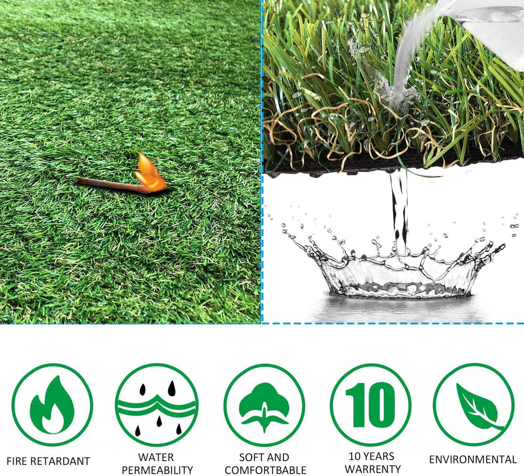 Pet Pad Artificial Grass Patch - Realistic & Thick Synthetic Fake Grass Mat for Outdoor Garden Landscape Pet Dog Grass Rug Astro Turf 13 FT x25 FT(325 Square FT)