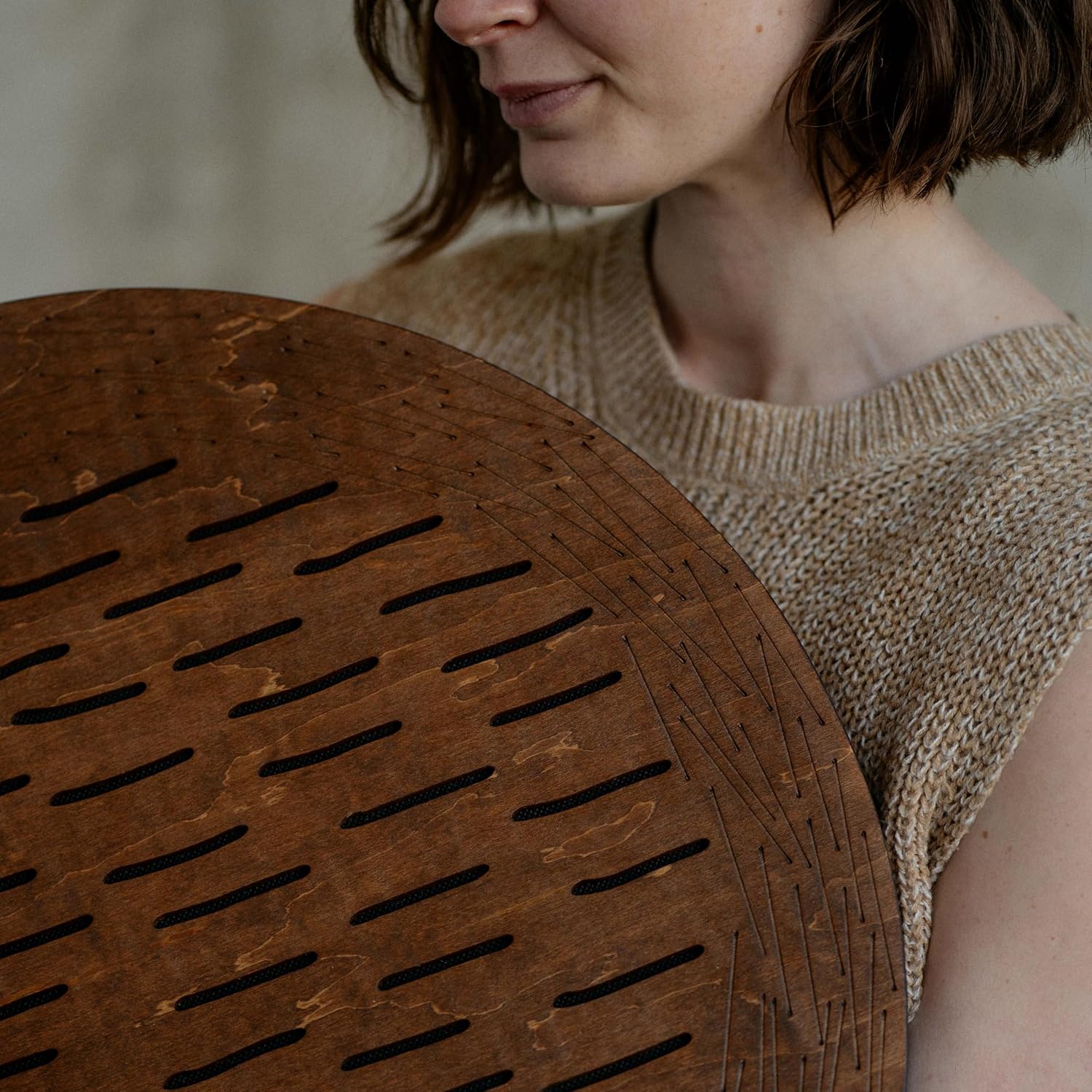 Water-Fall Disc — Wooden Ocean Drum, Storm, 19.5' (50 cm) | Deep Ocean Waves & Waterfall Sound for Sound Bath, Meditation & Sleep | No Bag