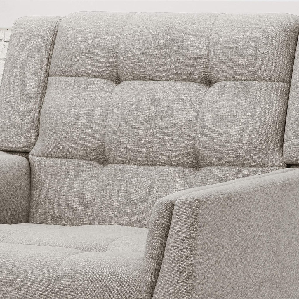 Christopher Knight Home Evelyn Mid Century Modern Fabric Arm Chair, Beige & Walnut (305538
