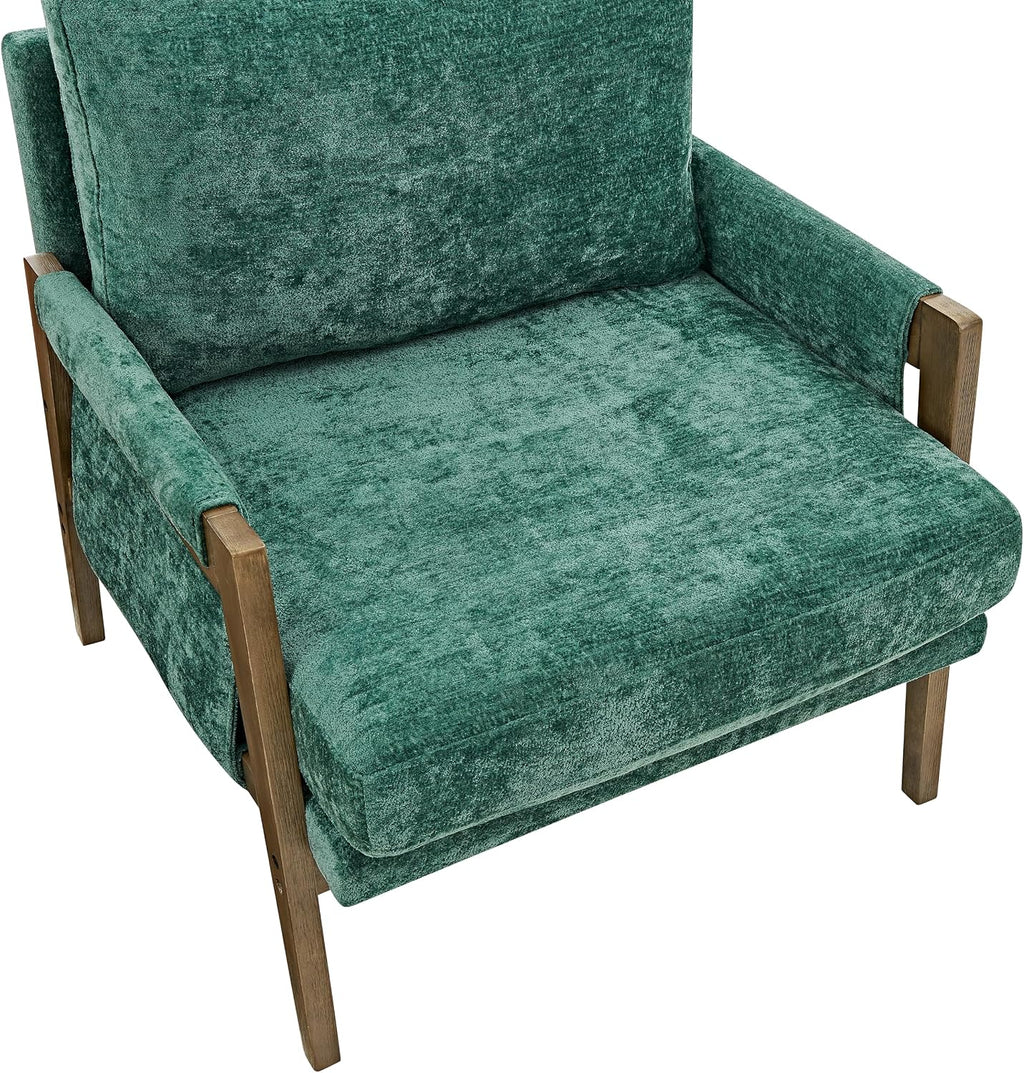 Roundhill Furniture Kelly Mid-Century Modern Accent Armchair, Green